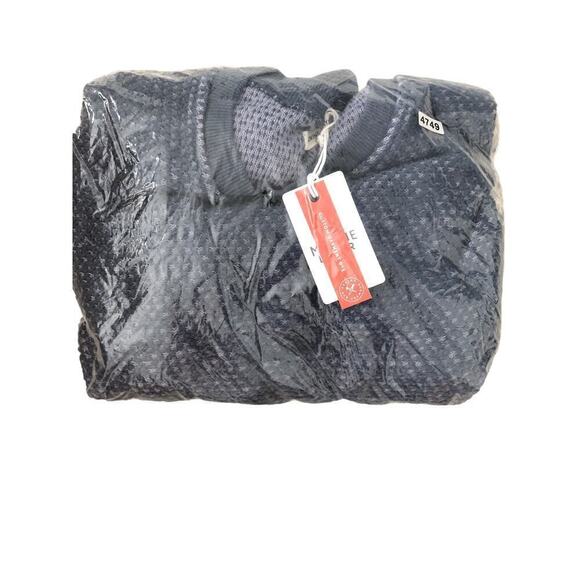 Marine Layer Birdseye Sweatshirt Long Sleeve Crew Neck Pullover True Navy NWT XS - Picture 3 of 6